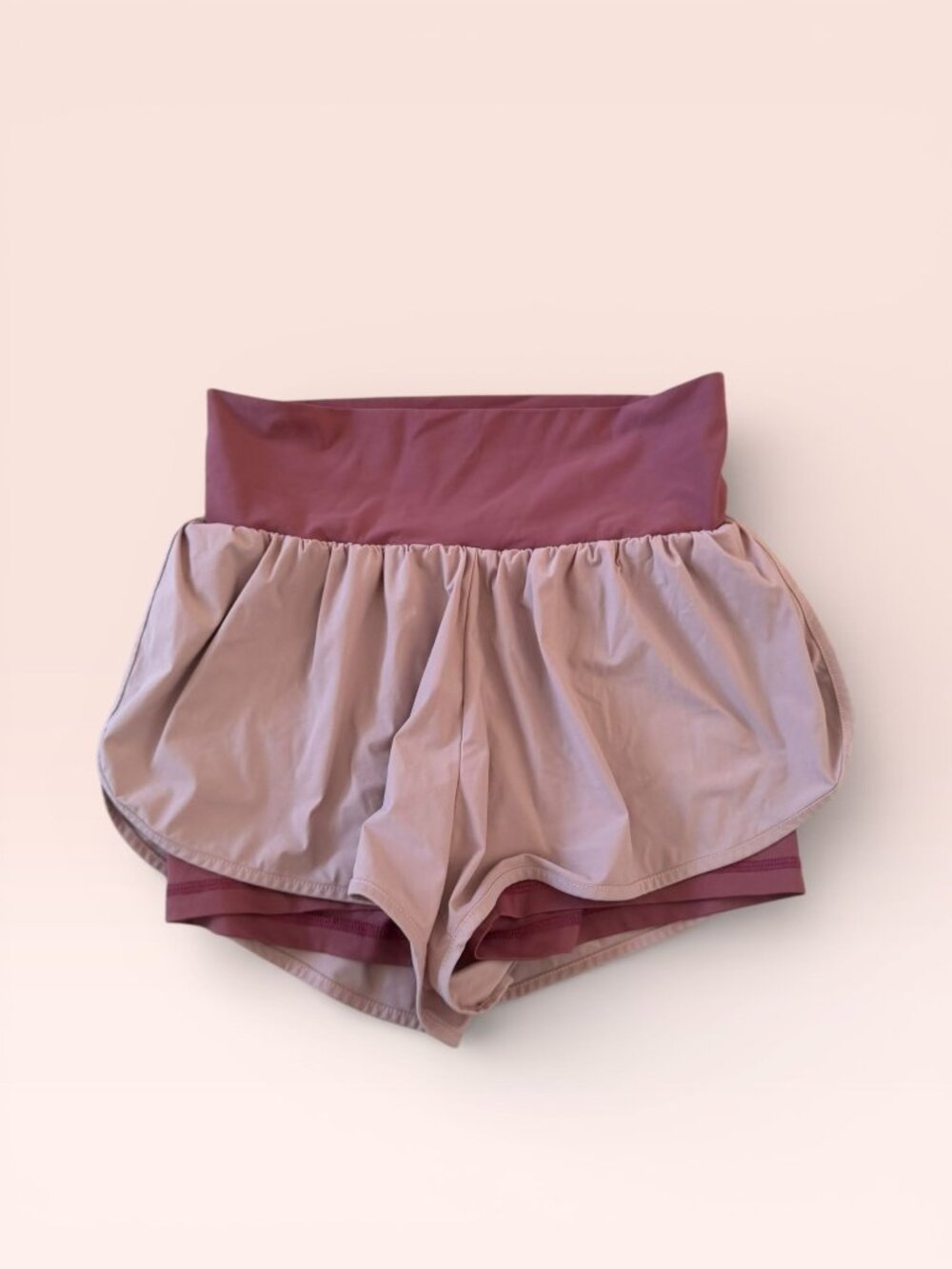 ZYIA ACTIVE Girl's Pink Mauve Active Lined Shorts Size XL